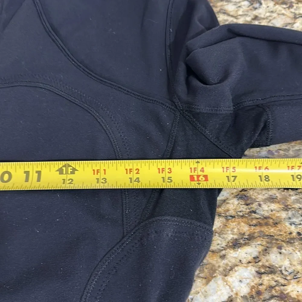 Lululemon Athletica Black Full Zip Long Sleeve Thumbholes Jacket Size 6